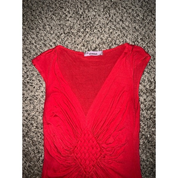 Rosebud women's red v neck sleeveless top size large - Picture 3 of 7